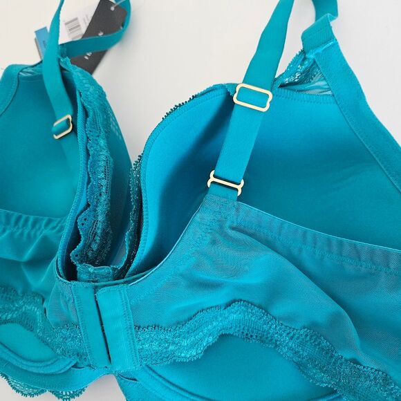 NWT Natori Lace Pure Allure Full Underwire Contour Bra 736099 Island Blue 42DDD - Picture 8 of 10